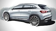 Mercedes опубликовал скетч внешности нового поколения GLA